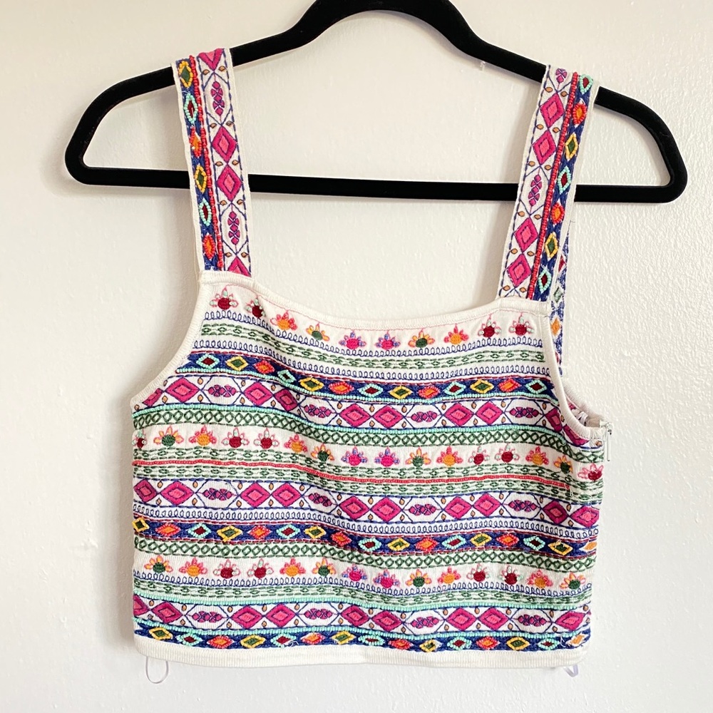 Zara embroidered top